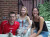 Rob, Del, and Lisa at Dave's pool party
